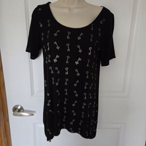 Womens size S black tunic top